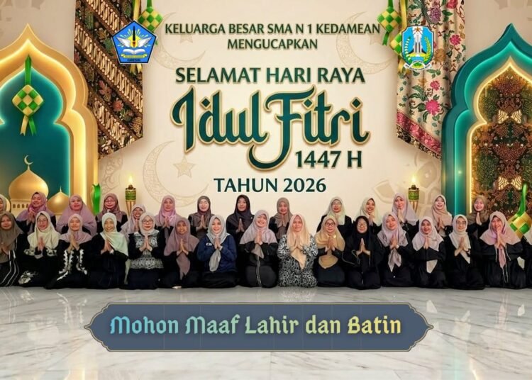 Keluarga Besar SMA Negeri 1 Kedamean Kabupaten Gresik Ucapkan Selamat Hari Raya Idul Fitri 1447 H