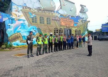 Sinergitas Pengamanan Pos Pam Lebaran di Masjid Ahmad Dahlan Kebomas Berjalan Lancar