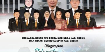 DPC Gerindra Gresik Ucapkan Selamat HUT ke-52 Pemkab Gresik dan Hari Jadi ke-539 Kota Gresik