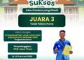 Siswa MAN 2 Gresik Raih Juara 3 Tolak Peluru Putra Kejuaraan East Java Youth and Kids Athletic Session 1 2026 Tingkat Nasional