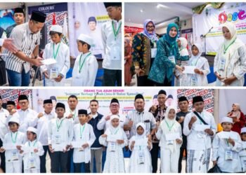 Duh Senangnya Ratusan Anak Yatim di Gresik Belanja Baju Lebaran Bersama Bupati Gus Yani