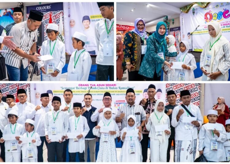 Duh Senangnya Ratusan Anak Yatim di Gresik Belanja Baju Lebaran Bersama Bupati Gus Yani