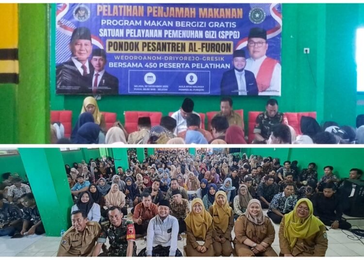 Babinsa Driyorejo Dukung Program MBG Lewat Pelatihan Penjamah Makanan dari Dinkes Gresik