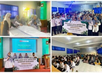 KUA Manyar Kemenag Gresik Hadir di SMPN 25 Sembayat Gelar Praktik Perawatan Jenazah