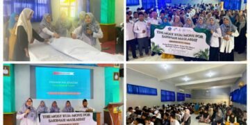 KUA Manyar Kemenag Gresik Hadir di SMPN 25 Sembayat Gelar Praktik Perawatan Jenazah