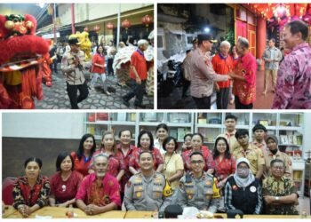 Kapolres Gresik AKBP Ramadhan Tinjau Langsung Pengamanan Cap Go Meh di Klenteng Kim Hin Kiong