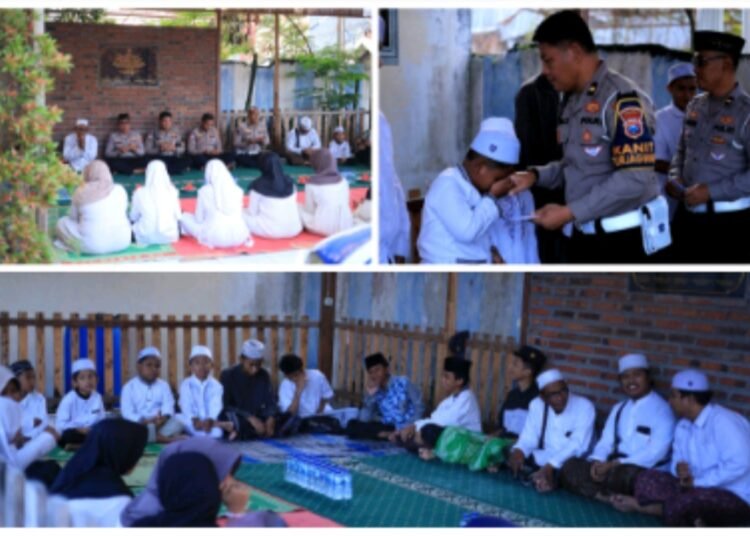 Ramadan Penuh Berkah, Satlantas Polres Gresik Santuni Ratusan Anak Yatim Roudlotul Hikmah