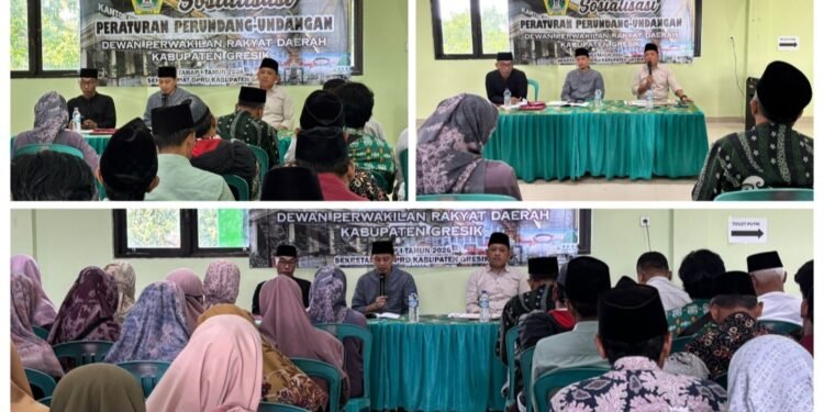 Penuh Semangat, Gus Aqib DPRD Gresik Bersama Camat Dukun Gelar Sosper Ketenagakerjaaan di Pertengahan Ramadan