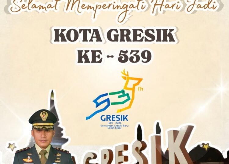 Komandan Kodim 0817/Gresik Ucapkan Selamat Hari Jadi Kabupaten Gresik ke-539