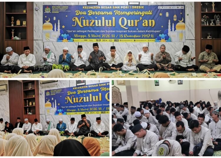 SMK PGRI 1 Gresik Gelar Peringatan Nuzulul Qur’an dan Santuni 400 Anak Yatim Piatu