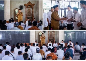 Bupati Gresik Bersama MKKS dan Baznas Salurkan Bingkisan Lebaran kepada Penjaga Keamanan dan Petugas Kebersihan Seluruh UPT SMP Negeri