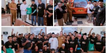 Bupati dan Wabup Gresik Kompak Lepas Kampanye Zakat Lewat Angkot: 50 Sopir Sumringah Terima Bantuan