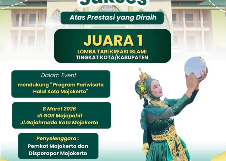 Prestasi Gemilang di Bulan Ramadan, Siswi MAN 2 Gresik Sukses Raih Juara 1 Lomba Tari Kreasi lslami di Mojokerto