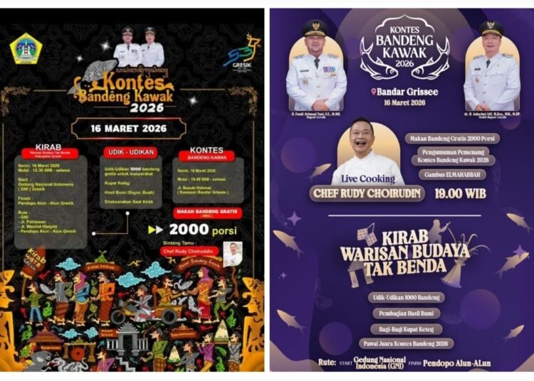 Ribuan Bandeng Segar dan Siap Saji Bakal Dibagikan ke Masyarakat Gresik di Momen Kontes Bandeng Kawak 2026