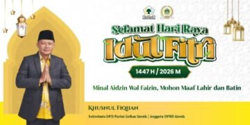 Sekjend DPD Partai Golkar Gresik Khusnul Fiqhan Ucapkan Selamat Hari Raya Idulfitri 1447 H