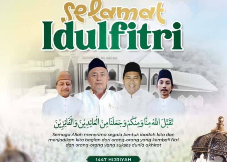 Pengurus Cabang Nahdlatul Ulama Gresik Ucapkan Selamat Hari Raya Idulfitri 1447 H