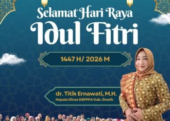 Segenap Keluarga Besar Dinas KBPPPA Kabupaten Gresik Ucapkan Selamat Hari Raya Idulfitri 1447 H