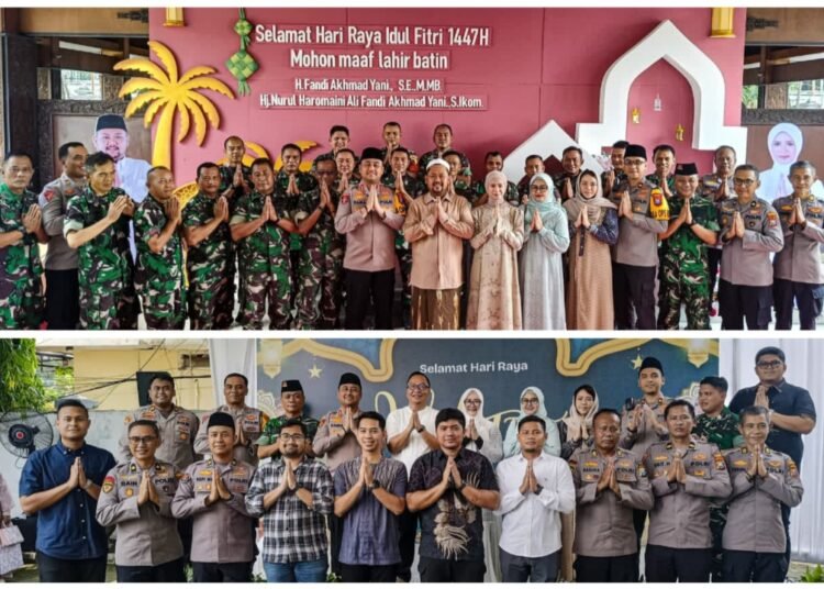 Momentum Idul Fitri, TNI-Polri Perkuat Sinergi Melalui Halalbihalal di Rumdin Bupati & Wabup Gresik