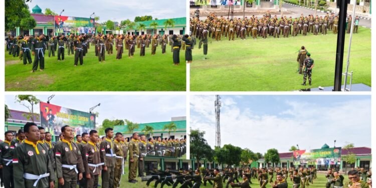 Semangat Baru Idulfitri, Prajurit Kodim 0817/Gresik Asah Kemampuan Bela Diri Pencak Silat Militer