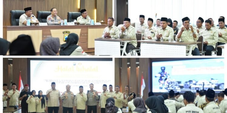 Halalbihalal Idulfitri, Kapolres Gresik Ajak Ratusan Kades Bergandengan Tangan Jaga Kamtibmas 