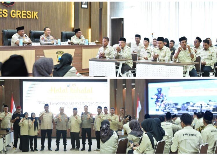 Halalbihalal Idulfitri, Kapolres Gresik Ajak Ratusan Kades Bergandengan Tangan Jaga Kamtibmas 