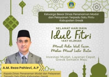 Keluarga Besar Dinas PM-PTSP Kabupaten Gresik Ucapkan Selamat Hari Raya Idulfitri 1447 H