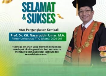 Selamat & Sukses !! Prof. Dr. KH. Nasaruddin Umar, M.A. Kembali Dikukuhkan sebagai Rektor Universitas PTIQ Jakarta