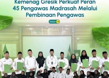 Kemenag Gresik Gelar Pembinaan dan Penyerahan Surat Tugas Pengawas Madrasah Se-Kabupaten