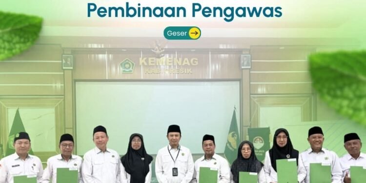 Kemenag Gresik Gelar Pembinaan dan Penyerahan Surat Tugas Pengawas Madrasah Se-Kabupaten