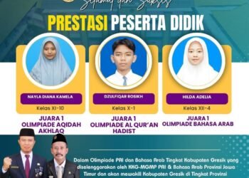 Istimewa !! Siswa MAN 1 Gresik Raih Juara 1 Olimpiade Aqidah Akhlak, Al-Qur’an Hadist, dan Bahasa Arab tingkat Kabupaten