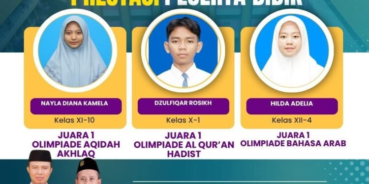 Istimewa !! Siswa MAN 1 Gresik Raih Juara 1 Olimpiade Aqidah Akhlak, Al-Qur’an Hadist, dan Bahasa Arab tingkat Kabupaten