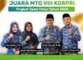 Kontingen Kabupaten Gresik Raih Juara 1 MTQ ke-VIII KORPRI Tingkat Jawa Timur