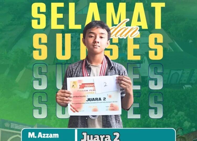 Azzam Izzudin Azmi Siswa MTsN Gresik Raih Juara 2 Turnamen Catur Trisakti Kids 2026
