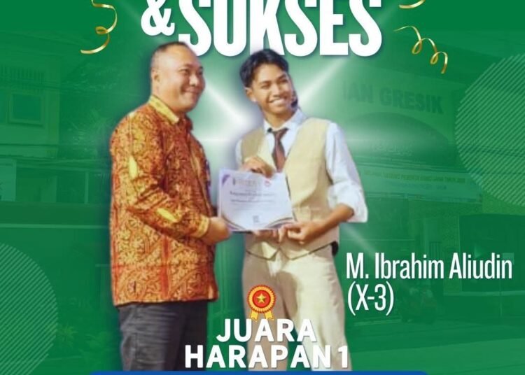 Harumkan MAN 1 Gresik, M. Ibrahim Aliudin Ukir Prestasi Gemilang di Ajang FLS3N 2026