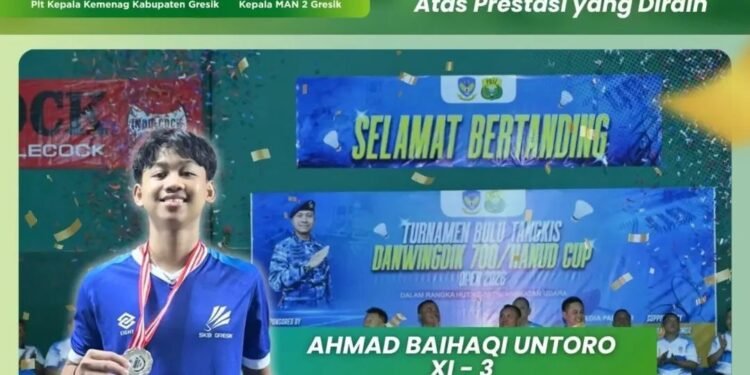 Bintang Bulu Tangkis MAN 2 Gresik Bersinar di Surabaya: Ahmad Baihaqi Untoro Raih Juara 2 Hanud Cup Open 2026