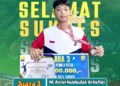 Joosss !! Azriel Habibullah Al-Hafidz Murid MTsN Gresik Raih Juara 3 Kejuaraan Bulu Tangkis Tingkat Jawa Timur