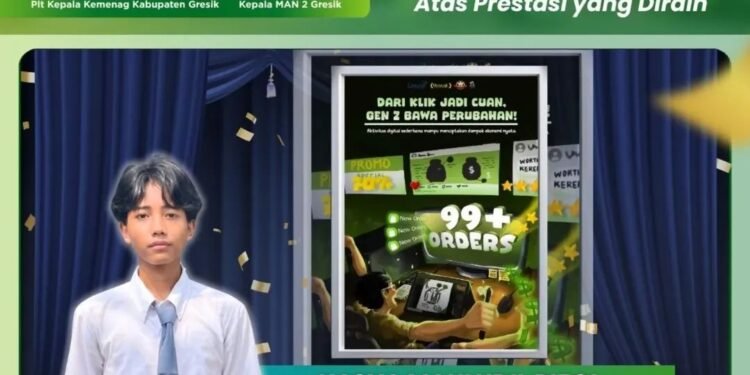 Kreativitas Tanpa Batas: Kasya Mauludil Rizqi MAN 2 Gresik Raih Juara 2 Lomba Desain Poster Event Creation 2026