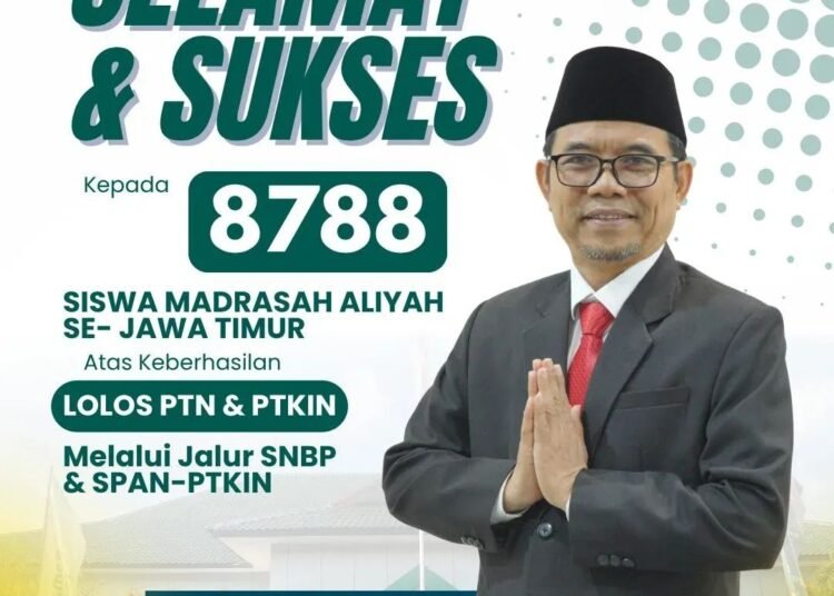 Selamat dan Sukses !! 8.788 Siswa MA se-Jawa Timur Lolos PTN Jalur SNBP dan SPAN-PTKIN