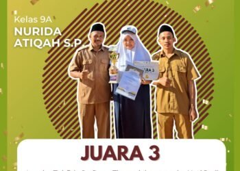 Nurida Atiqah Sasmita Putri SMPN 1 Gresik Raih Juara 3 Lomba Tahfiz se-Jawa Timur