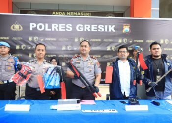 Buru Residivis hingga Ngawi, Satreskrim Polres Gresik Amankan 5 Pelaku Tanpa Perlawanan !!