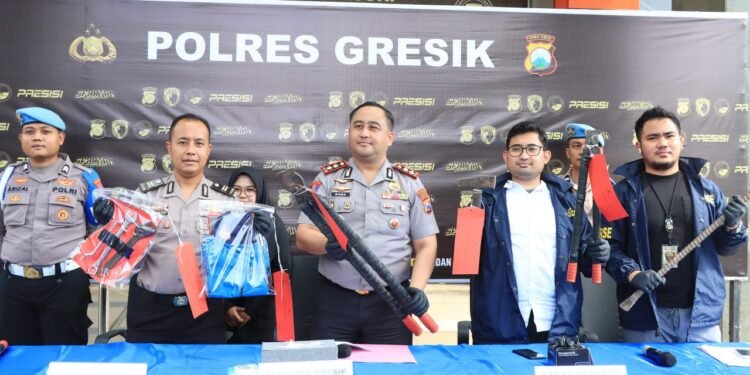 Buru Residivis hingga Ngawi, Satreskrim Polres Gresik Amankan 5 Pelaku Tanpa Perlawanan !!