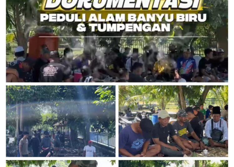 Aksi Nyata Pemuda Rotor Lowayu Gelar Tumpengan dan Gotong Royong Bersihkan Sendang Banyu Biru 
