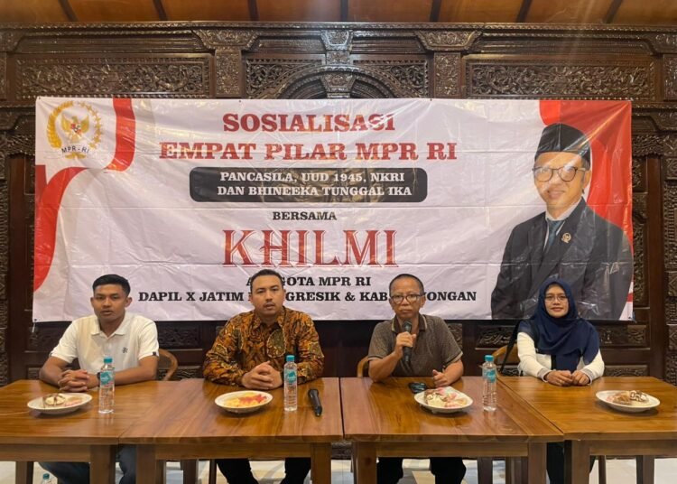 Penuh Semangat !! H Khilmi Gelar Sosialisasi 4 Pilar MPR RI Bersama Masyarakat Gresik Maju