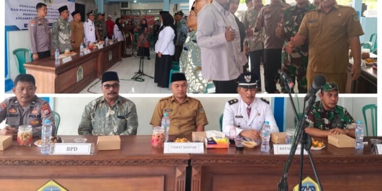 Semangat Idulfitri, Forkopimcam Manyar Hadiri Pelantikan Perangkat Desa Morobakung
