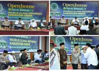 Ketum Kiai Rofiq Berterima Kasih Kapolres AKBP Ramadhan Hadiri Halalbihalal MUI Gresik