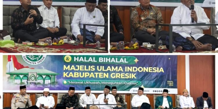 Kompak !! Bupati Gus Yani dan Wabup Alif Hadiri Halalbihalal MUI Gresik “Merawat Ukhuwah, Meneguhkan Khidmat”