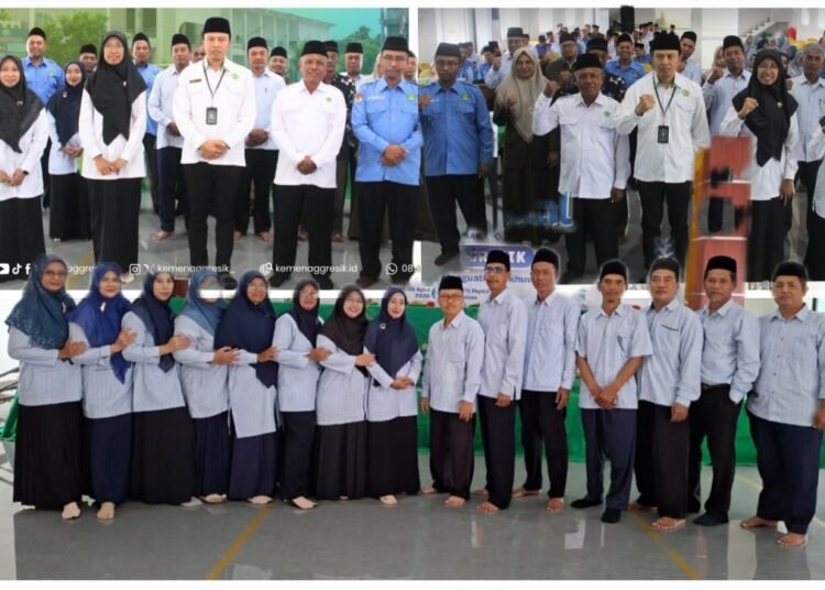 Kemenag Gresik Gelar Halalbihalal dan Pengukuhan Pengurus KKMTs Gresik di Ponpes Ihyaul Ulum Dukun