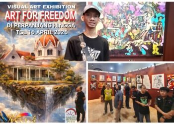 Pameran lukisan Art Freedom: LITERASI MONSTER Karya Ariel Ramadhan Kritik Keras Pengusiran Seniman Jatim dari Balai Pemuda Surabaya