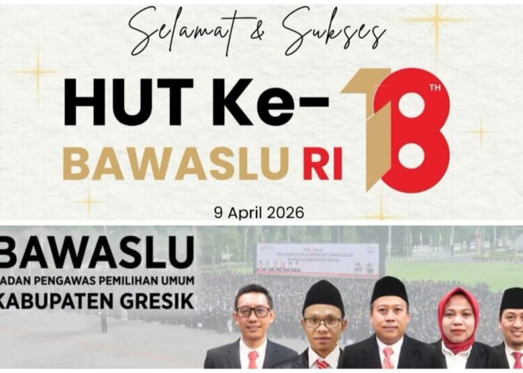 Keluarga Besar Bawaslu Gresik Ucapkan Selamat HUT ke-18 Bawaslu RI