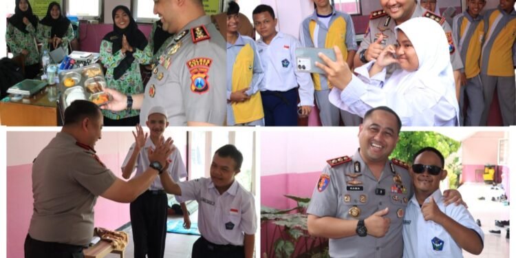 Momen Haru saat Kapolres Gresik Sapa Siswa Berkebutuhan Khusus Penuh Kasih Sayang